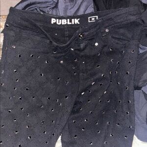 Publik Black Studded Jeans